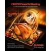 image:imageVEVOR Commercial Convection Oven 47L43Qt HalfSize Conventional Oven Countertop 1600W 4Tier Toaster wFront Glass Door Electric Baking Oven wTrays Wire Racks Clip Gloves 120V4Tier 66L 2800W