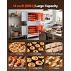 image:imageVEVOR Commercial Convection Oven 47L43Qt HalfSize Conventional Oven Countertop 1600W 4Tier Toaster wFront Glass Door Electric Baking Oven wTrays Wire Racks Clip Gloves 120V22Tier 396L