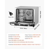 image:imageVEVOR Commercial Convection Oven 47L43Qt HalfSize Conventional Oven Countertop 1600W 4Tier Toaster wFront Glass Door Electric Baking Oven wTrays Wire Racks Clip Gloves 120V4Tier 66L 2800W