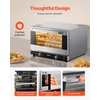 image:imageVEVOR Commercial Convection Oven 47L43Qt HalfSize Conventional Oven Countertop 1600W 4Tier Toaster wFront Glass Door Electric Baking Oven wTrays Wire Racks Clip Gloves 120V4Tier 43Qt