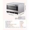 image:imageVEVOR Commercial Convection Oven 47L43Qt HalfSize Conventional Oven Countertop 1600W 4Tier Toaster wFront Glass Door Electric Baking Oven wTrays Wire Racks Clip Gloves 120V4Tier 43Qt