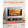image:imageVEVOR Commercial Convection Oven 47L43Qt HalfSize Conventional Oven Countertop 1600W 4Tier Toaster wFront Glass Door Electric Baking Oven wTrays Wire Racks Clip Gloves 120V4Tier 60Qt