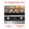 image:imageVEVOR Commercial Convection Oven 47L43Qt HalfSize Conventional Oven Countertop 1600W 4Tier Toaster wFront Glass Door Electric Baking Oven wTrays Wire Racks Clip Gloves 120V4Tier 66L 2800W