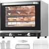 image:imageVEVOR Commercial Convection Oven 47L43Qt HalfSize Conventional Oven Countertop 1600W 4Tier Toaster wFront Glass Door Electric Baking Oven wTrays Wire Racks Clip Gloves 120V4Tier 66L 2800W