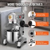 image:imageVEVOR Commercial Food Mixer 15Qt Capacity with Timer 500W Stainless Bowl Durable Electric Mixer for Commercial Use 3 Speed Options 113184341 RPM Includes Dough Hook amp Whisk20Qt
