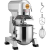 image:imageVEVOR Commercial Food Mixer 15Qt Capacity with Timer 500W Stainless Bowl Durable Electric Mixer for Commercial Use 3 Speed Options 113184341 RPM Includes Dough Hook amp Whisk10Qt