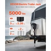 image:imageVEVOR Electric Trailer Jack 5000 lbs Heavy Duty RV Electric Power Tongue Jack with 2 Way Connector Manual Crank Handle amp Weatherproof Jack Cover 10283 Lift for RVs Trailers amp Campers Black5000 lbs