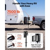 image:imageVEVOR Electric Trailer Jack 5000 lbs Heavy Duty RV Electric Power Tongue Jack with 2 Way Connector Manual Crank Handle amp Weatherproof Jack Cover 10283 Lift for RVs Trailers amp Campers Black7500 lbs