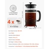 image:imageVEVOR French Press Coffee Maker 34 Ounce 1 Liter Borosilicate Glass Coffee Press Tea Maker with Stainless Steel Filter Large Glass French Presses Cold Brew for Camping Travel Home Kitchen BlackBlack