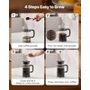 image:imageVEVOR French Press Coffee Maker 34 Ounce 1 Liter Borosilicate Glass Coffee Press Tea Maker with Stainless Steel Filter Large Glass French Presses Cold Brew for Camping Travel Home Kitchen BlackBlack