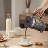 image:imageVEVOR French Press Coffee Maker 34 Ounce 1 Liter Borosilicate Glass Coffee Press Tea Maker with Stainless Steel Filter Large Glass French Presses Cold Brew for Camping Travel Home Kitchen BlackBlack