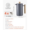 image:imageVEVOR French Press Coffee Maker 34 Ounce 1 Liter Stainless Steel Coffee Press Tea Maker with Filter Large Double Wall Insulated French Presses Cold Brew for Camping Travel Home Kitchen Black34 oz