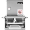 image:imageVEVOR Manual Pizza Dough Press Machine 95 inch Pizza Pastry Press Plate Stainless Steel Bread Presser Commercial Chapati Sheet Crust Maker Forming Machine with Handle and 100 Pcs Parchment Paper94 x 98 x 13 inch