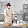 image:imageVEVOR Manual Pizza Dough Press Machine 95 inch Pizza Pastry Press Plate Stainless Steel Bread Presser Commercial Chapati Sheet Crust Maker Forming Machine with Handle and 100 Pcs Parchment Paper94 x 98 x 13 inch