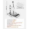 image:imageVEVOR Manual Pizza Dough Press Machine 95 inch Pizza Pastry Press Plate Stainless Steel Bread Presser Commercial Chapati Sheet Crust Maker Forming Machine with Handle and 100 Pcs Parchment Paper95 inch