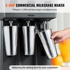 image:imageVEVOR Milkshake Maker 375W x 2 Electric Machine Commercial Double Heads Drink Mixer Blender LED Intelligent Microswitch 3Speed Mixer With 2 x 820 ml Stainless Steel CupsTriple Heads Digital