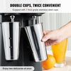 image:imageVEVOR Milkshake Maker 375W x 2 Electric Machine Commercial Double Heads Drink Mixer Blender LED Intelligent Microswitch 3Speed Mixer With 2 x 820 ml Stainless Steel CupsDouble HeadsDigital
