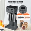 image:imageVEVOR Milkshake Maker 375W x 2 Electric Machine Commercial Double Heads Drink Mixer Blender LED Intelligent Microswitch 3Speed Mixer With 2 x 820 ml Stainless Steel CupsDouble HeadsDigital