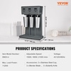 image:imageVEVOR Milkshake Maker 375W x 2 Electric Machine Commercial Double Heads Drink Mixer Blender LED Intelligent Microswitch 3Speed Mixer With 2 x 820 ml Stainless Steel CupsTriple Heads Digital