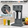 image:imageVEVOR Milkshake Maker 375W x 2 Electric Machine Commercial Double Heads Drink Mixer Blender LED Intelligent Microswitch 3Speed Mixer With 2 x 820 ml Stainless Steel CupsDouble HeadsDigital