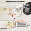 image:imageVEVOR Pasta Attachment for KitchenAid Stand Mixer Stainless Steel Pasta Maker Attachment Includes Pasta Sheet Roller Spaghetti Cutter Fettuccine Cutter 8 Adjustable Thickness Knob Pasta Maker 3Pcs3 SET