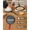 image:imageVEVOR Tortilla Press 10 Inch Tortilla and Roti Maker Cast Iron Heavy Duty Tortilladora Press PreSeasoned Pataconera with 100 Pcs Parchment Paper Dough Maker for Flour Tortilla Tawa8 inchcomal pan