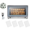 image:imageVEVOR Commercial Convection Oven 47L43Qt HalfSize Conventional Oven Countertop 1600W 4Tier Toaster wFront Glass Door Electric Baking Oven wTrays Wire Racks Clip Gloves 120V5Tier 120L
