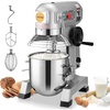 image:imageVEVOR Commercial Food Mixer 15Qt Capacity with Timer 500W Stainless Bowl Durable Electric Mixer for Commercial Use 3 Speed Options 113184341 RPM Includes Dough Hook amp Whisk10Qt