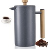 image:imageVEVOR French Press Coffee Maker 34 Ounce 1 Liter Stainless Steel Coffee Press Tea Maker with Filter Large Double Wall Insulated French Presses Cold Brew for Camping Travel Home Kitchen Black34 oz