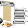image:imageVEVOR Pasta Attachment for KitchenAid Stand Mixer Stainless Steel Pasta Maker Attachment Includes Pasta Sheet Roller Spaghetti Cutter Fettuccine Cutter 8 Adjustable Thickness Knob Pasta Maker 3Pcs3 SET