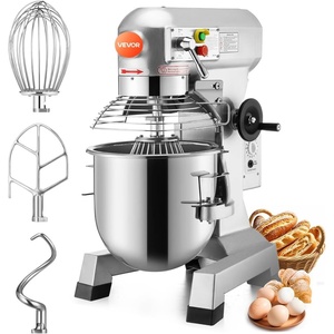 image:imageHappybuy 15Qt Commercial Food Mixer with Timing Function Commercial Mixer 600W Stainless Steel Bowl Heavy Duty Electric Food Mixer Commercial with 3 Speeds Adjustable Perfect for Bakery Pizzeria30 Quart