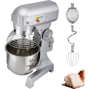 image:imageHappybuy 15Qt Commercial Food Mixer with Timing Function Commercial Mixer 600W Stainless Steel Bowl Heavy Duty Electric Food Mixer Commercial with 3 Speeds Adjustable Perfect for Bakery Pizzeria10 Quart