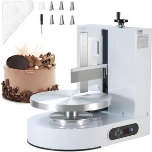 image:imageVEVOR Cake Decorating Machine Cake Cream Spreading Coating Smearing Machine Low Noise Cake Frosting Machine Turntable with Adjustable Scraper for 6 to 14 Cake 25320RPM Rotating Speed WhiteWhite