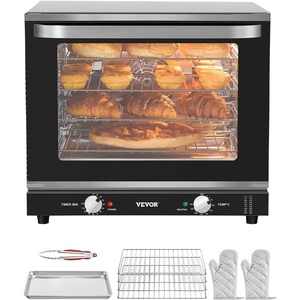 image:imageVEVOR Commercial Convection Oven 47L43Qt HalfSize Conventional Oven Countertop 1600W 4Tier Toaster wFront Glass Door Electric Baking Oven wTrays Wire Racks Clip Gloves 120V4Tier 66L 2800W