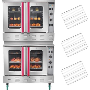 image:imageVEVOR Commercial Convection Oven 47L43Qt HalfSize Conventional Oven Countertop 1600W 4Tier Toaster wFront Glass Door Electric Baking Oven wTrays Wire Racks Clip Gloves 120V22Tier 396L