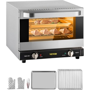 image:imageVEVOR Commercial Convection Oven 47L43Qt HalfSize Conventional Oven Countertop 1600W 4Tier Toaster wFront Glass Door Electric Baking Oven wTrays Wire Racks Clip Gloves 120V3Tier 19Qt