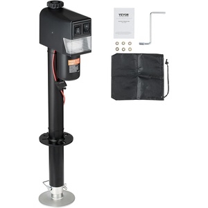 image:imageVEVOR Electric Trailer Jack 5000 lbs Heavy Duty RV Electric Power Tongue Jack with 2 Way Connector Manual Crank Handle amp Weatherproof Jack Cover 10283 Lift for RVs Trailers amp Campers Black3500 lbs