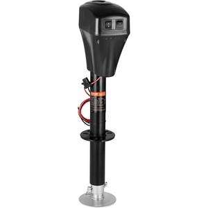 image:imageVEVOR Electric Trailer Jack 5000 lbs Heavy Duty RV Electric Power Tongue Jack with 2 Way Connector Manual Crank Handle amp Weatherproof Jack Cover 10283 Lift for RVs Trailers amp Campers Black5000 lbs