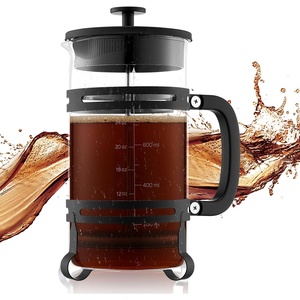 image:imageVEVOR French Press Coffee Maker 34 Ounce 1 Liter Borosilicate Glass Coffee Press Tea Maker with Stainless Steel Filter Large Glass French Presses Cold Brew for Camping Travel Home Kitchen BlackBlack
