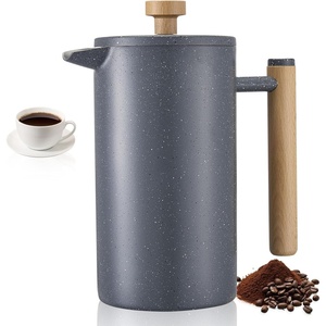 image:imageVEVOR French Press Coffee Maker 34 Ounce 1 Liter Stainless Steel Coffee Press Tea Maker with Filter Large Double Wall Insulated French Presses Cold Brew for Camping Travel Home Kitchen Black34 oz