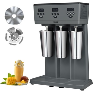 image:imageVEVOR Milkshake Maker 375W x 2 Electric Machine Commercial Double Heads Drink Mixer Blender LED Intelligent Microswitch 3Speed Mixer With 2 x 820 ml Stainless Steel CupsTriple Heads Digital