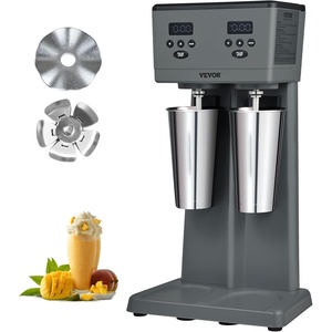 image:imageVEVOR Milkshake Maker 375W x 2 Electric Machine Commercial Double Heads Drink Mixer Blender LED Intelligent Microswitch 3Speed Mixer With 2 x 820 ml Stainless Steel CupsDouble HeadsDigital