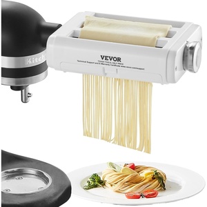 image:imageVEVOR Pasta Attachment for KitchenAid Stand Mixer Stainless Steel Pasta Maker Attachment Includes Pasta Sheet Roller Spaghetti Cutter Fettuccine Cutter 8 Adjustable Thickness Knob Pasta Maker 3Pcs3IN1