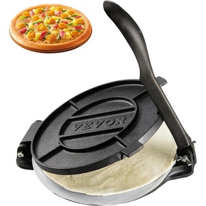 image:imageVEVOR Tortilla Press 10 Inch Tortilla and Roti Maker Cast Iron Heavy Duty Tortilladora Press PreSeasoned Pataconera with 100 Pcs Parchment Paper Dough Maker for Flour Tortilla Tawa8 inches