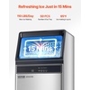 image:imageVEVOR 110lbs24H Commercial Ice Maker Machine with Drain Pump 33lbs Storage Capacity Ice Maker 50 Ice Cubes in 15 Minutes LED Digital Display Freestanding SelfCleaning for Bar Office Restaurant