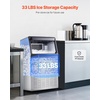 image:imageVEVOR 110lbs24H Commercial Ice Maker Machine with Drain Pump 33lbs Storage Capacity Ice Maker 50 Ice Cubes in 15 Minutes LED Digital Display Freestanding SelfCleaning for Bar Office Restaurant