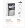 image:imageVEVOR 110lbs24H Commercial Ice Maker Machine with Drain Pump 33lbs Storage Capacity Ice Maker 50 Ice Cubes in 15 Minutes LED Digital Display Freestanding SelfCleaning for Bar Office Restaurant