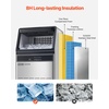 image:imageVEVOR 110lbs24H Commercial Ice Maker Machine with Drain Pump 33lbs Storage Capacity Ice Maker 50 Ice Cubes in 15 Minutes LED Digital Display Freestanding SelfCleaning for Bar Office Restaurant