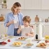 image:imageVEVOR 8in1 Nut Milk Maker 34 oz Soy Milk Maker with 180W Blending for Homemade Oat Nut Soy Juice Milkshake Rice Cereal PlantBased Beverages with SelfCleaning Boil Water 12Hour Delay20oz