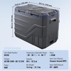 image:imageVEVOR CF55 12 Volt 58 Qt Refrigerator Dual Zone Portable Compressor 1224V DC and 110240V AC Freezer Fridge Cooler for Car Truck RV Camping and Home Use BlackGrayDual Zone 423QT